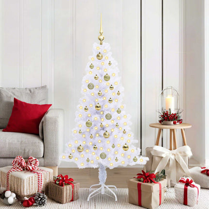 Kunstkerstboom Met 150 Led Wit Pvc En Staal