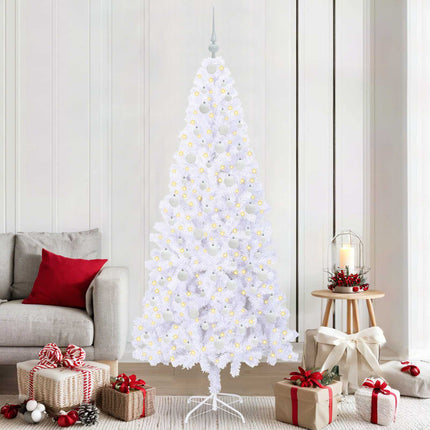 Kunstkerstboom Met 300 Led Wit Pvc En Staal