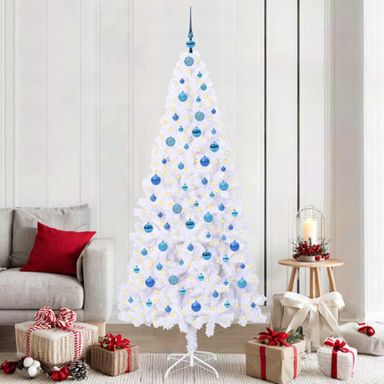 Kunstkerstboom Met 300 Led Wit Pvc En Staal