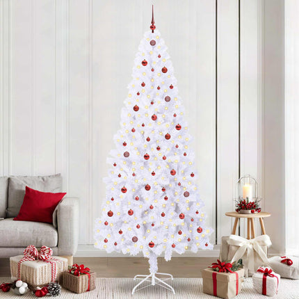Kunstkerstboom Met 300 Led Wit Pvc En Staal