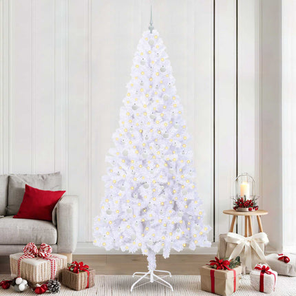 Kunstkerstboom Met 300 Led Wit Pvc En Staal