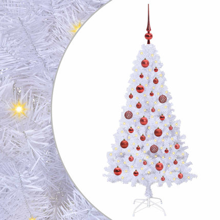 Kunstkerstboom Wit Pvc En Staal