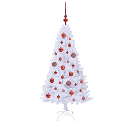 Kunstkerstboom Wit Pvc En Staal