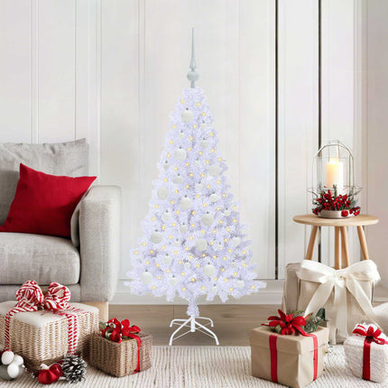 Kunstkerstboom Wit Pvc En Staal