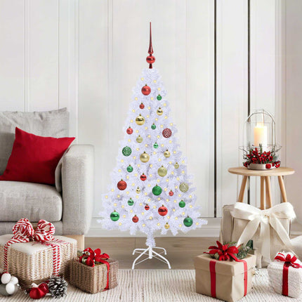 Kunstkerstboom Wit Pvc En Staal