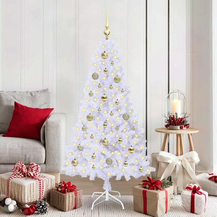 Kunstkerstboom Wit Pvc En Staal