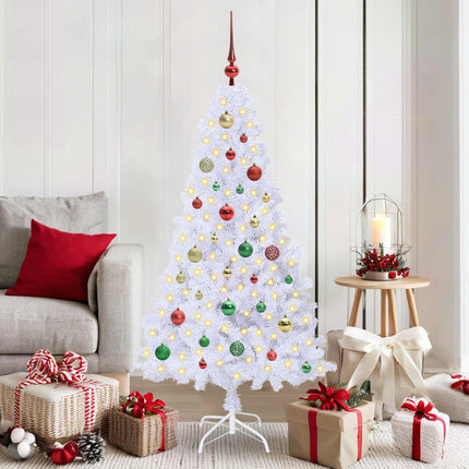 Kunstkerstboom Wit Pvc En Staal