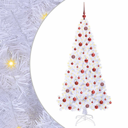 Kunstkerstboom Met 300 Led Wit Pvc En Staal