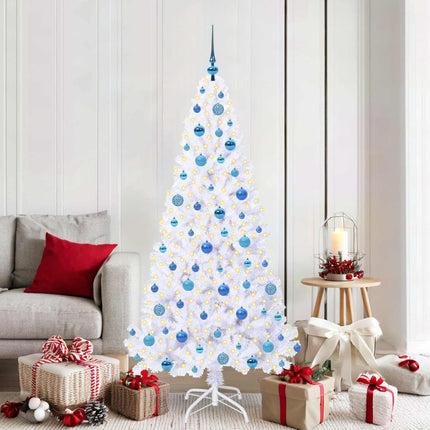 Kunstkerstboom Met 300 Led Wit Pvc En Staal