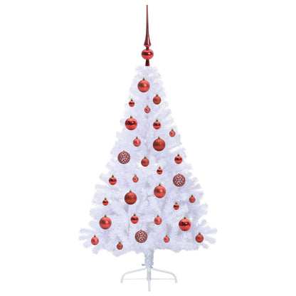 Kunstkerstboom met 150 LED Wit 120 cm PVC en staal