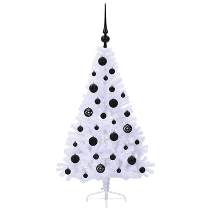 Kunstkerstboom met 150 LED Wit 120 cm PVC en staal