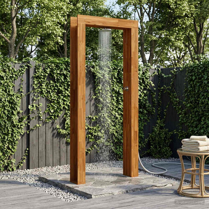 Buitendouche 226 Cm Massief Acaciahout En Roestvrij Staal