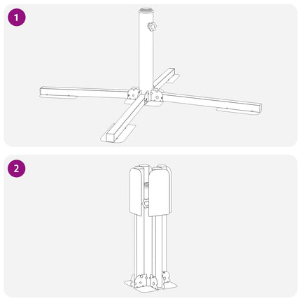Parasol Stand Staal