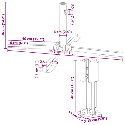 Parasol Stand Staal
