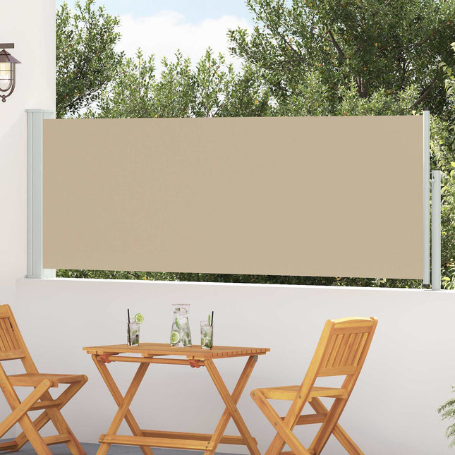 Uittrekbaar Zijscherm 300 X 120 Cm Polyester Beige