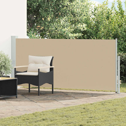 Uittrekbaar Zijscherm 300 X 120 Cm Polyester Beige