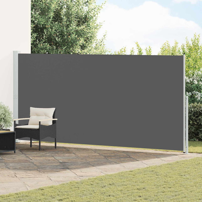 Uittrekbaar Zijscherm 300 X 100 Cm Polyester Antracietkleurig
