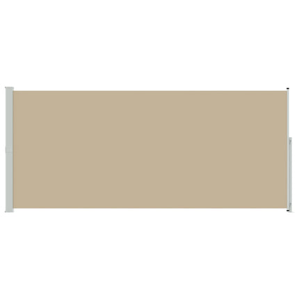 Uittrekbaar Zijscherm Beige 600 X 180 Cm Polyester Antracietkleurig