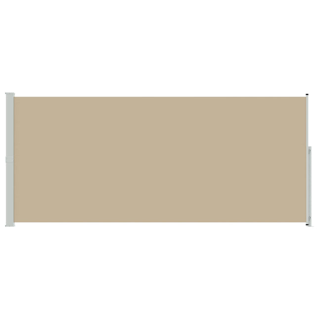 Uittrekbaar Zijscherm Beige 600 X 180 Cm Polyester Antracietkleurig