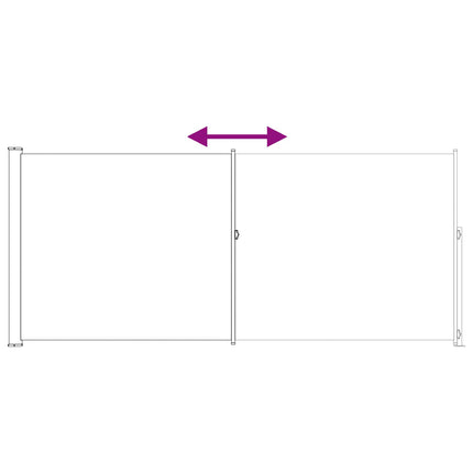 Uittrekbaar Zijscherm Beige 600 X 180 Cm Polyester Antracietkleurig
