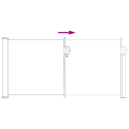 Uittrekbaar Zijscherm 300 X 100 Cm Polyester Grijs