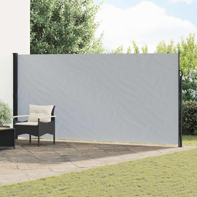 Uittrekbaar Zijscherm 300 X 100 Cm Polyester Grijs