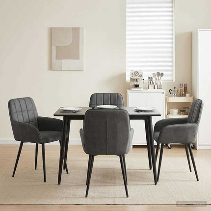 Eettafelstoelen 4 Pcs Fluweel 57 X 50 X 85 Cm
