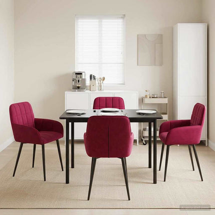 Eettafelstoelen 4 Pcs Fluweel 57 X 50 X 85 Cm