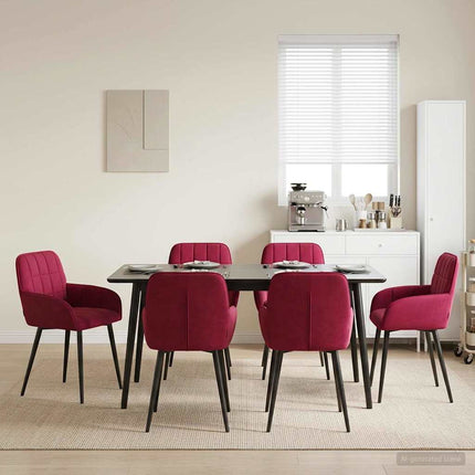 Eettafelstoelen 4 Pcs Fluweel 57 X 50 X 85 Cm