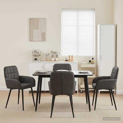 Eettafelstoelen 4 Pcs Kunstleer 57 X 50 X 85 Cm