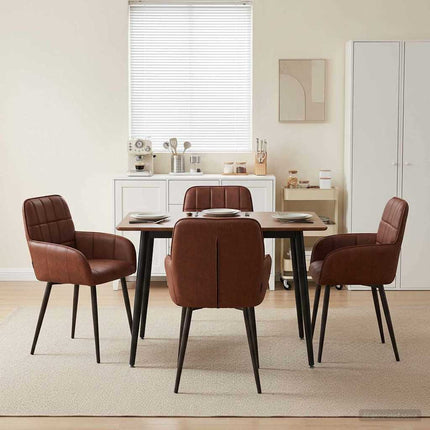 Eettafelstoelen 4 Pcs Kunstleer 57 X 50 X 85 Cm