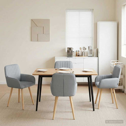 Eettafelstoelen 4 Pcs Stof 56,5 X 50 X 87,5 Cm