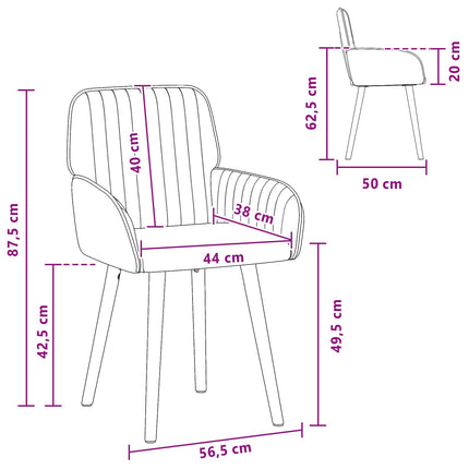 Eettafelstoelen 4 Pcs Stof 56,5 X 50 X 87,5 Cm