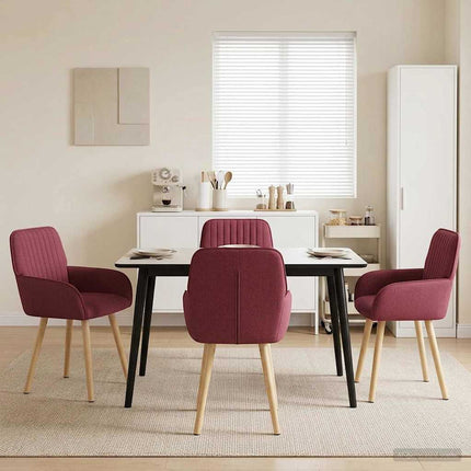 Eettafelstoelen 4 Pcs Stof 56,5 X 50 X 87,5 Cm