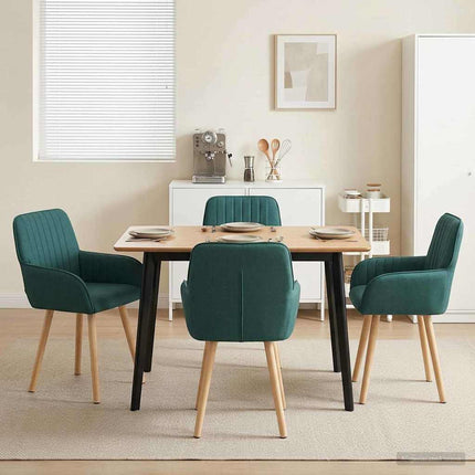 Eettafelstoelen 4 Pcs Stof 56,5 X 50 X 87,5 Cm