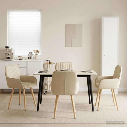 Eettafelstoelen 4 Pcs Stof 56,5 X 50 X 87,5 Cm
