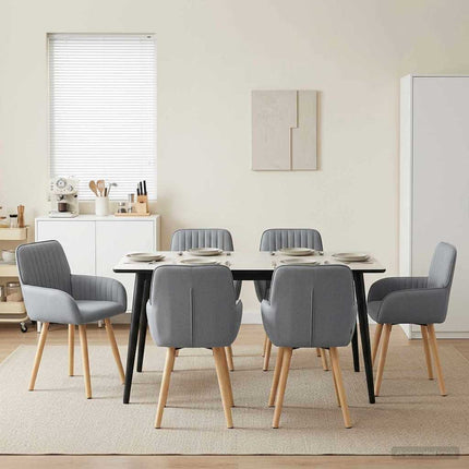 Eettafelstoelen 4 Pcs Stof 56,5 X 50 X 87,5 Cm