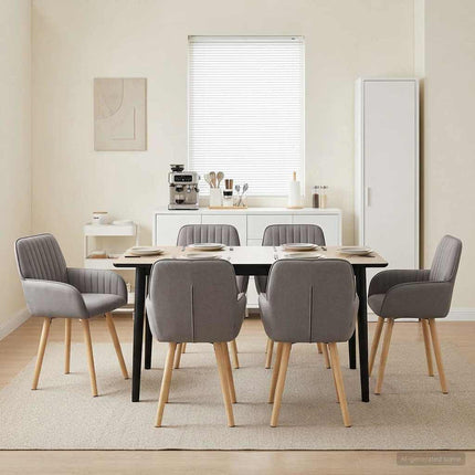 Eettafelstoelen 4 Pcs Stof 56,5 X 50 X 87,5 Cm