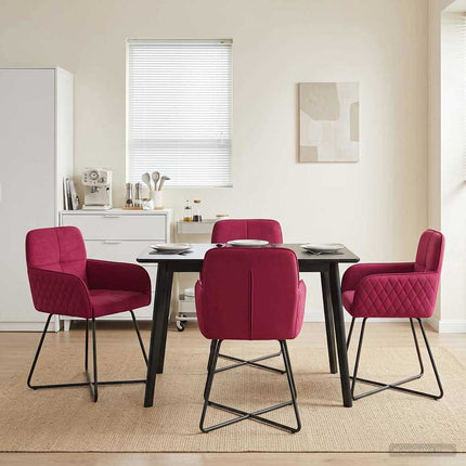 Eettafelstoelen 4 Pcs Fluweel 59 X 56,5 X 86 Cm