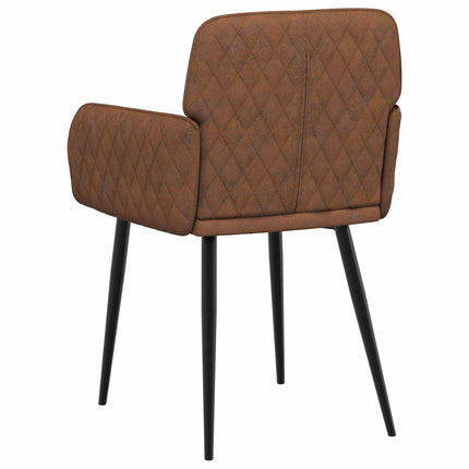 Eettafelstoelen 4 Pcs Nep Suede Leer 59 X 56,5 X 85 Cm