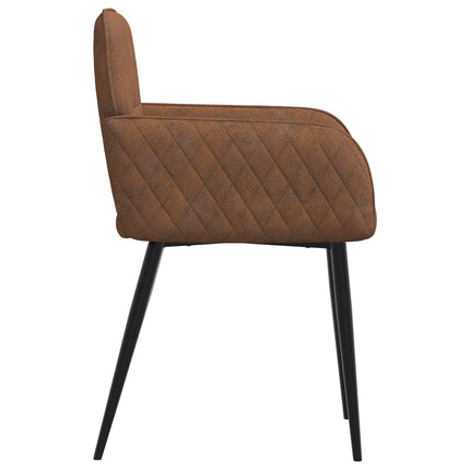 Eettafelstoelen 4 Pcs Nep Suede Leer 59 X 56,5 X 85 Cm