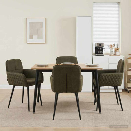 Eettafelstoelen 4 Pcs Nep Suede Leer 59 X 56,5 X 85 Cm