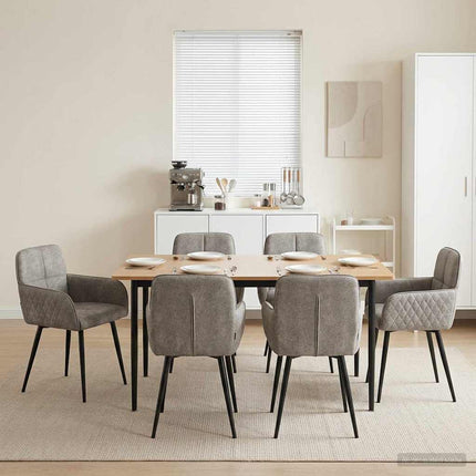 Eettafelstoelen 4 Pcs Nep Suede Leer 59 X 56,5 X 85 Cm