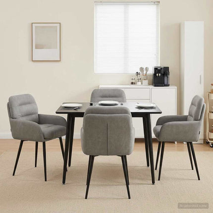 Eettafelstoelen 4 Pcs Fluweel 59 X 59,5 X 90 Cm