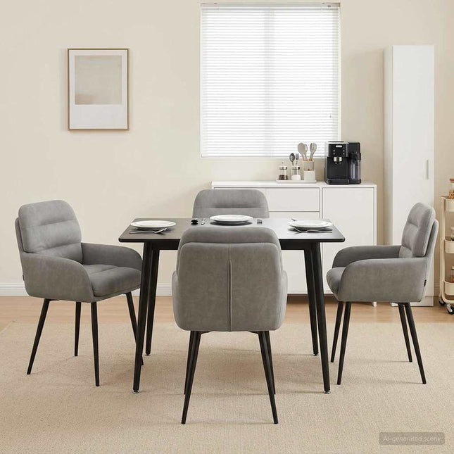 Eettafelstoelen 4 Pcs Fluweel 59 X 59,5 X 90 Cm