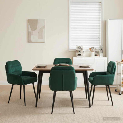 Eettafelstoelen 4 Pcs Fluweel 59 X 59,5 X 90 Cm