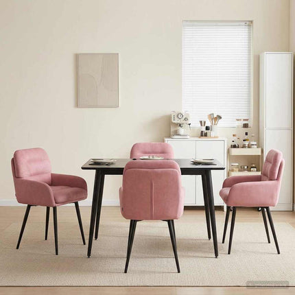Eettafelstoelen 4 Pcs Fluweel 59 X 59,5 X 90 Cm