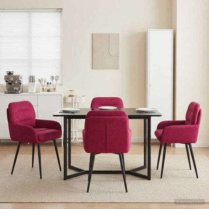 Eettafelstoelen 4 Pcs Fluweel 59 X 59,5 X 90 Cm