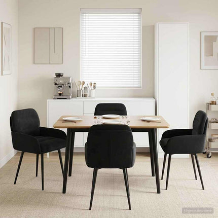 Eettafelstoelen 4 Pcs Fluweel 59 X 59,5 X 90 Cm