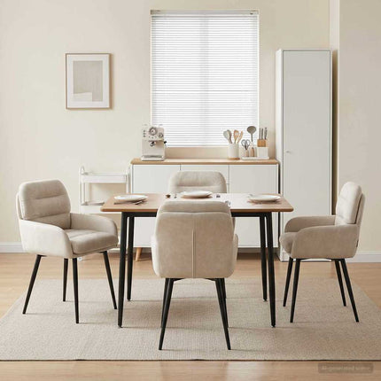 Eettafelstoelen 4 Pcs Fluweel 59 X 59,5 X 90 Cm